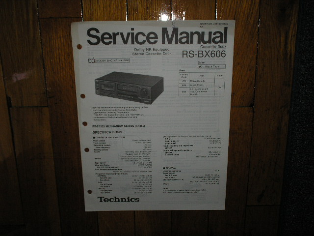 RS-BX606 Cassette Deck Service Manual