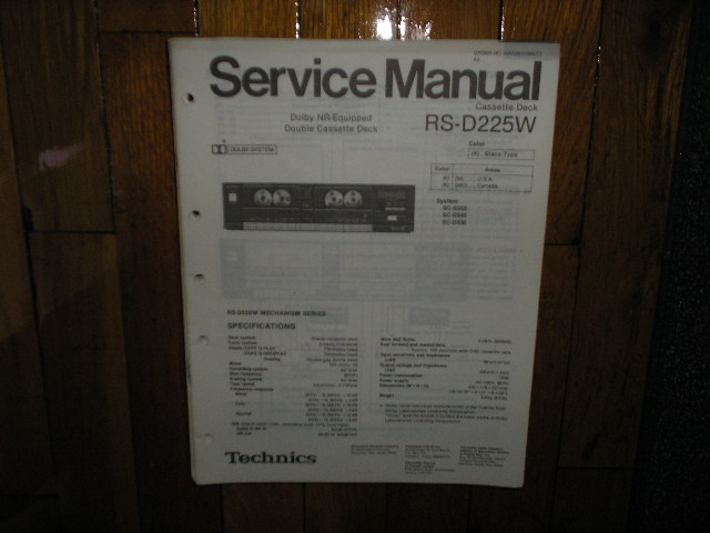 RS-D225W Cassette Deck Service Manual
