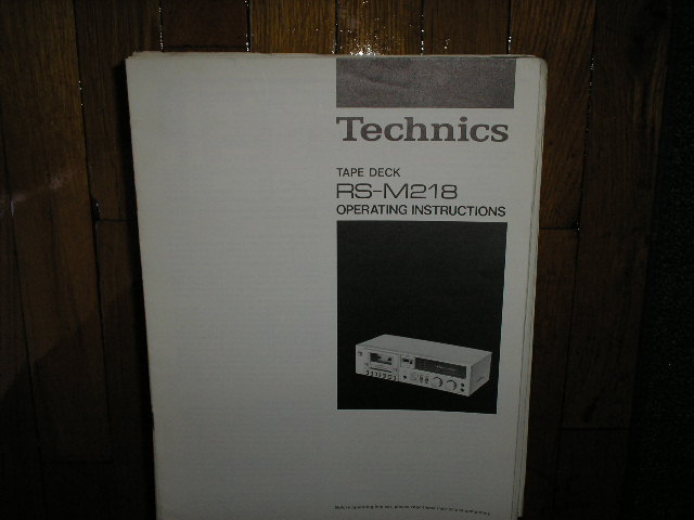 RS-M218 Cassette Deck Operating Instruction Manual