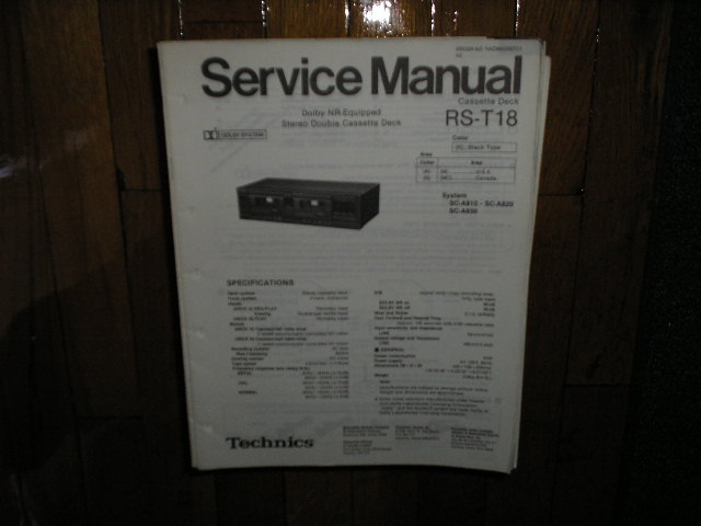 RS-T18 Cassette Deck Service Manual