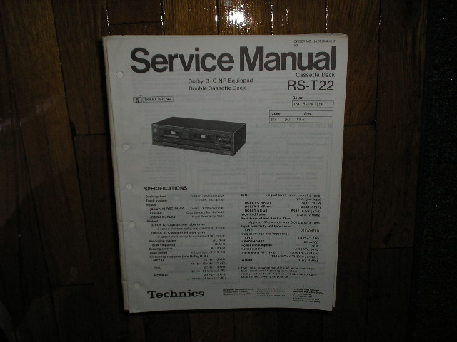 RS-T22 Cassette Deck Service Manual
