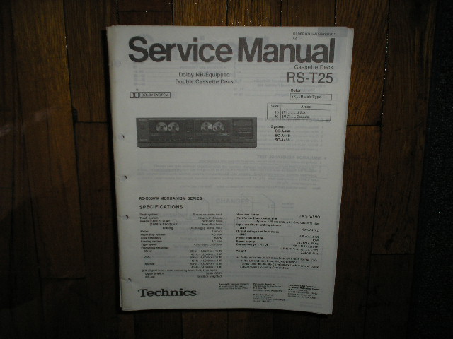 RS-T25 Cassette Deck Service Manual