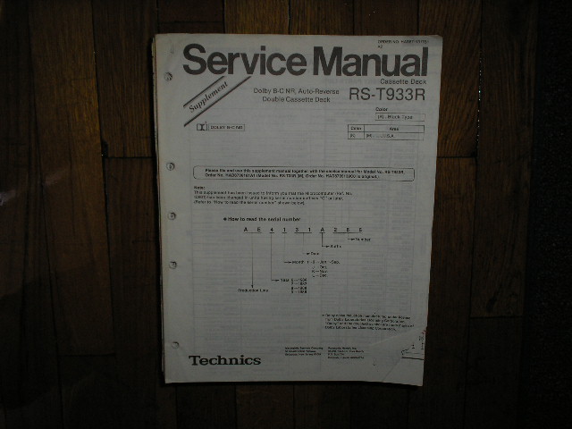 RS-T933R Cassette Deck Service Manual