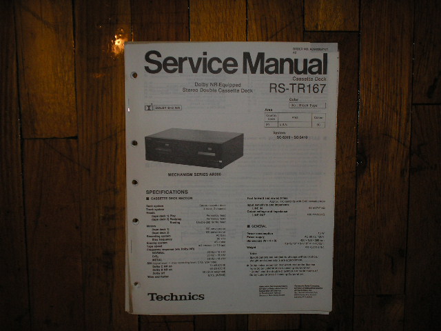 RS-TR167 Cassette Deck Service Manual