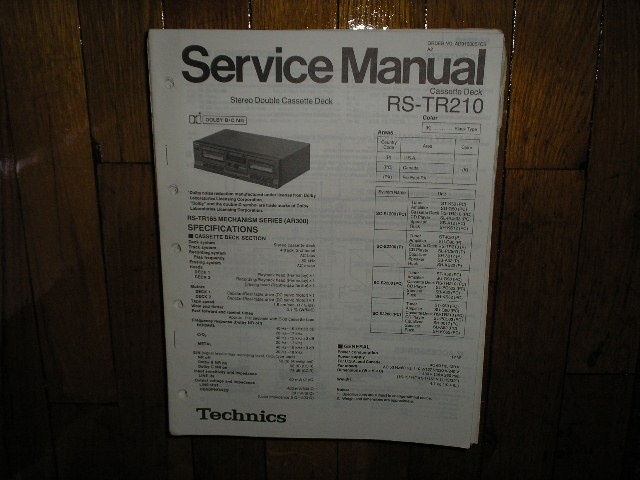 RS-TR210 Cassette Deck Service Manual