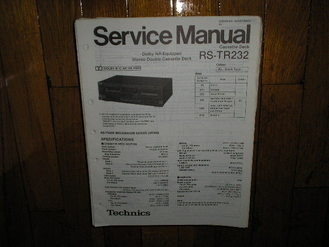 RS-TR232 Cassette Deck Service Manual