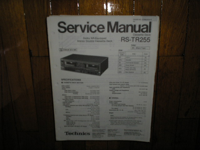 RS-TR255 Cassette Deck Service Manual