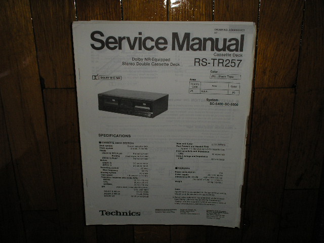 RS-TR257 Cassette Deck Service Manual