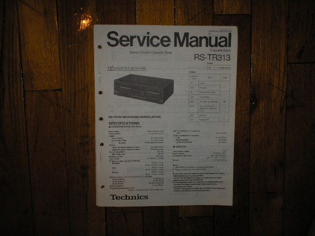 RS-TR313 Cassette Deck Service Manual