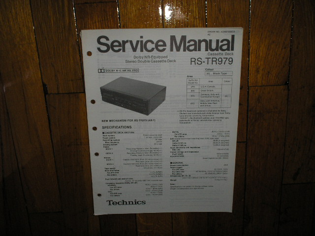 RS-TR979 Cassette Deck Service Manual