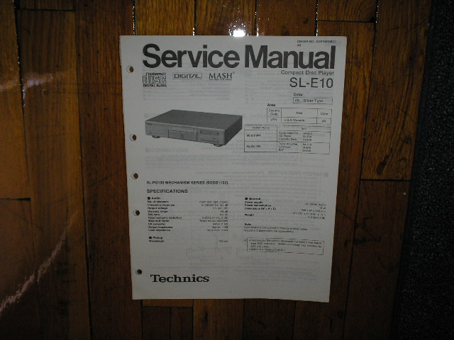 SL-E10 CD Player Operating Manual