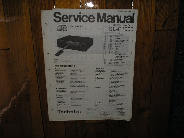 SL-P1000 CD Player Operating Manual