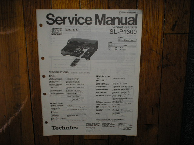 SL-P1300 CD Player Service Manual