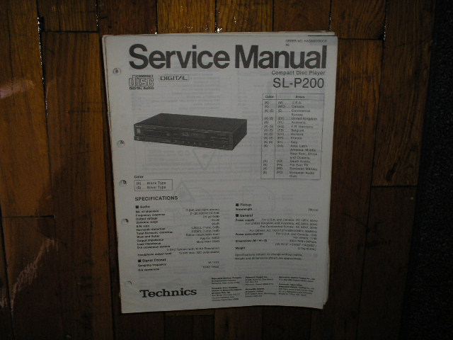 SL-P200 CD Player Service Manual