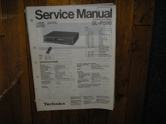 SL-P550 CD Player Operating Manual