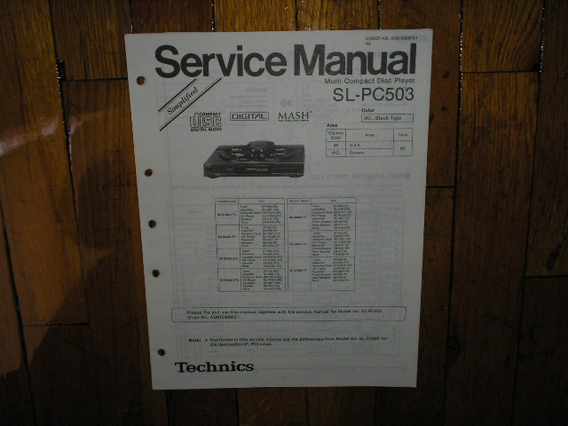 SL-PC503 CD Player Operating Manual