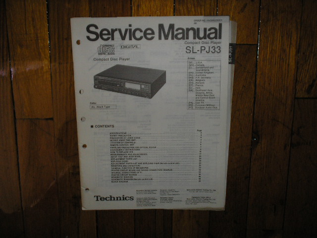 SL-PJ33 CD Player Service Manual