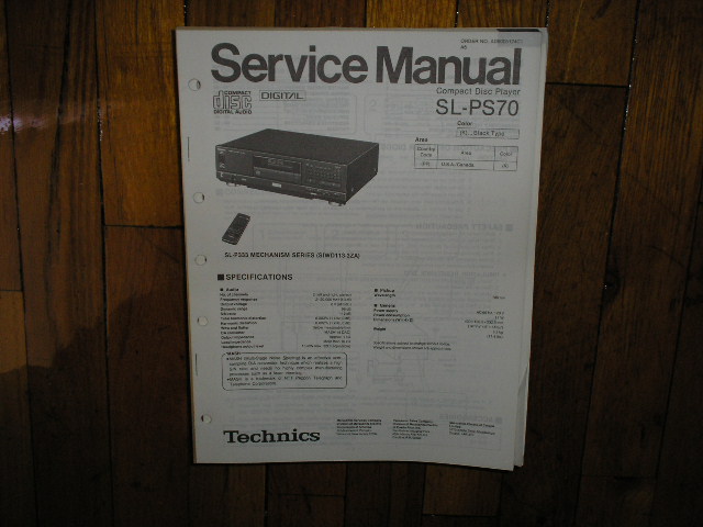 SL-PS70 CD Player Operating Manual