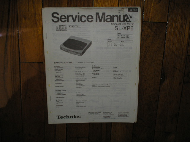 SL-XP6 Portable CD Player Service Manual