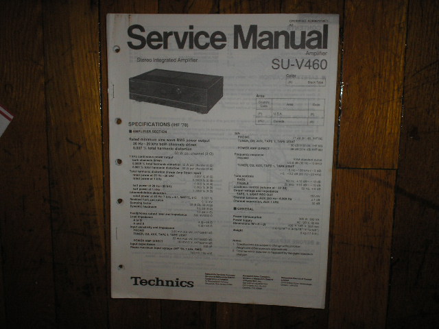 SU-V460 Amplifier Service Manual