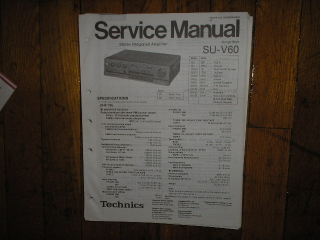 SU-V60 Amplifier Service Manual