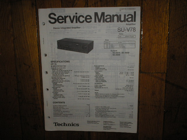SU-V78 Amplifier Service Manual