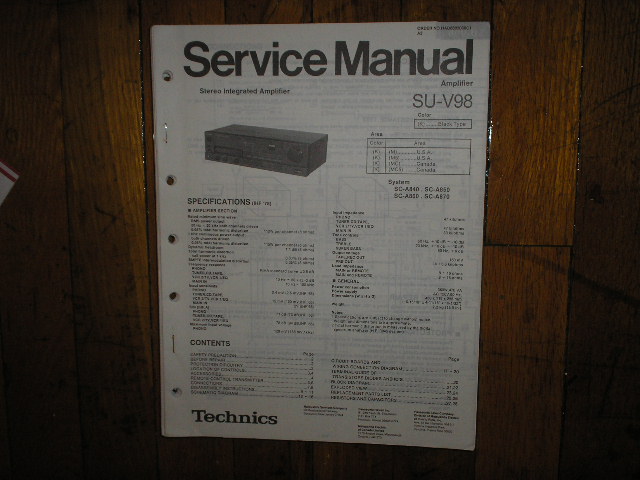 SU-V98 Amplifier Service Manual