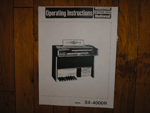 SX-4000R Organ Operating Instruction Manual. Technics National Organ..