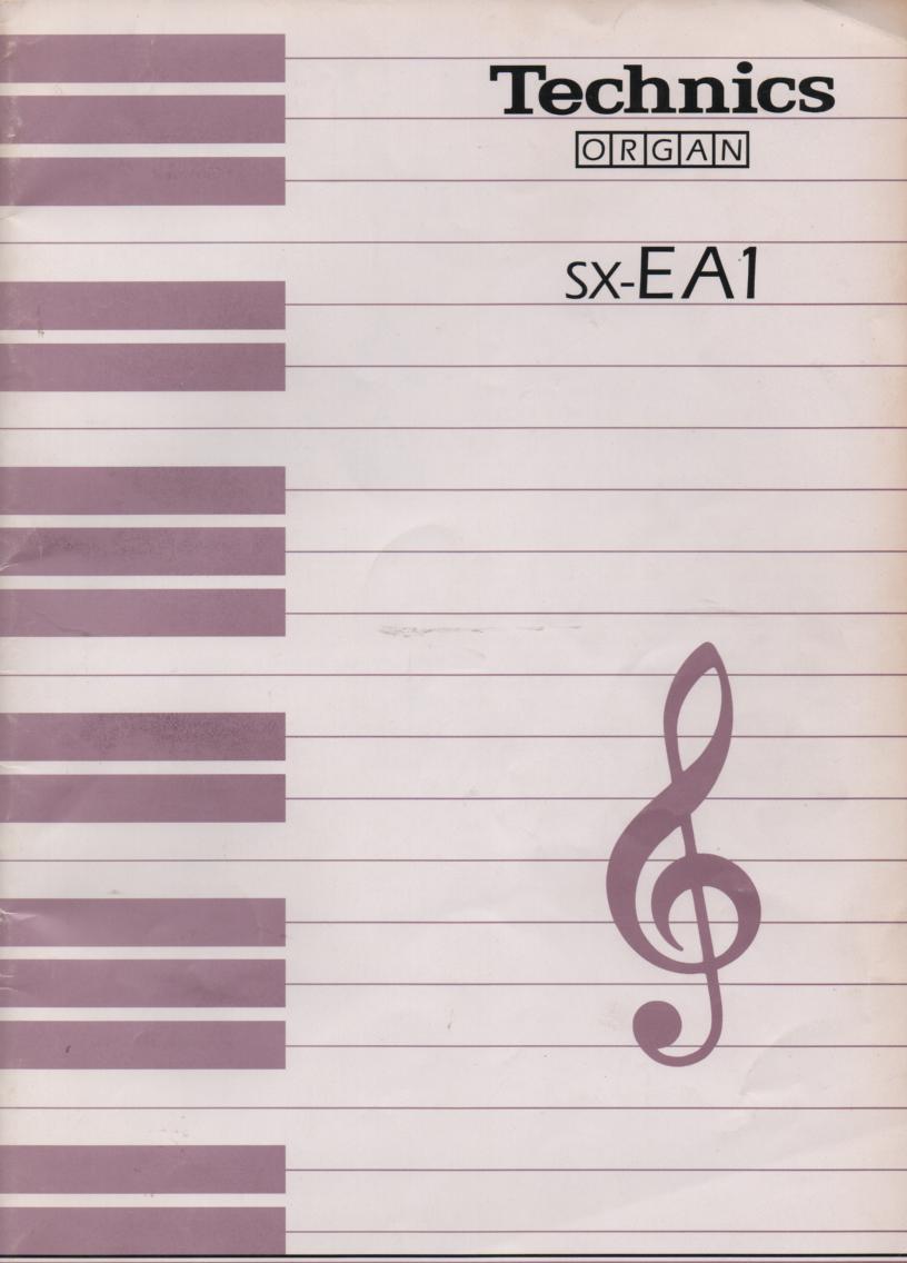 SX-EA1 Organ Keyboard Operating Instruction Manual