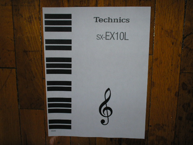 SX-EX10L Electric Organ Operating Instruction Manual. 