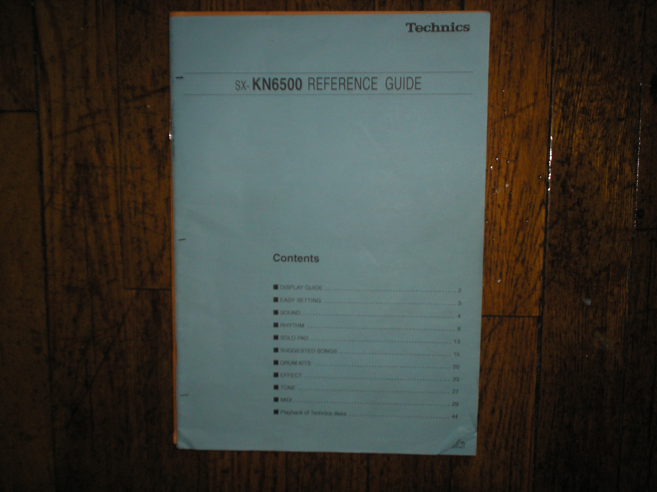 SX-KN6500 Organ Keyboard MIDI Reference Manual