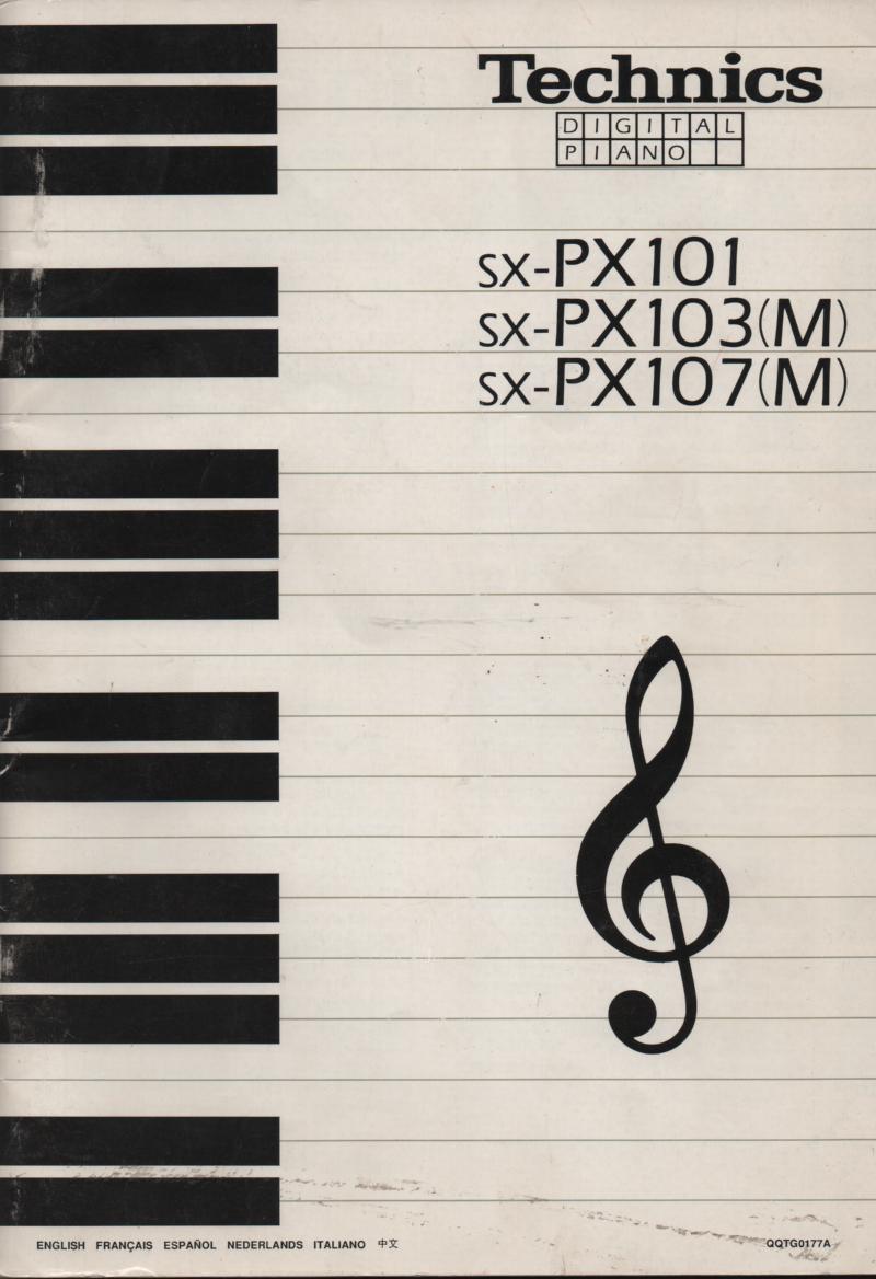 SX-PX103 SX-PX103M Organ Keyboard Operating Instruction Manual