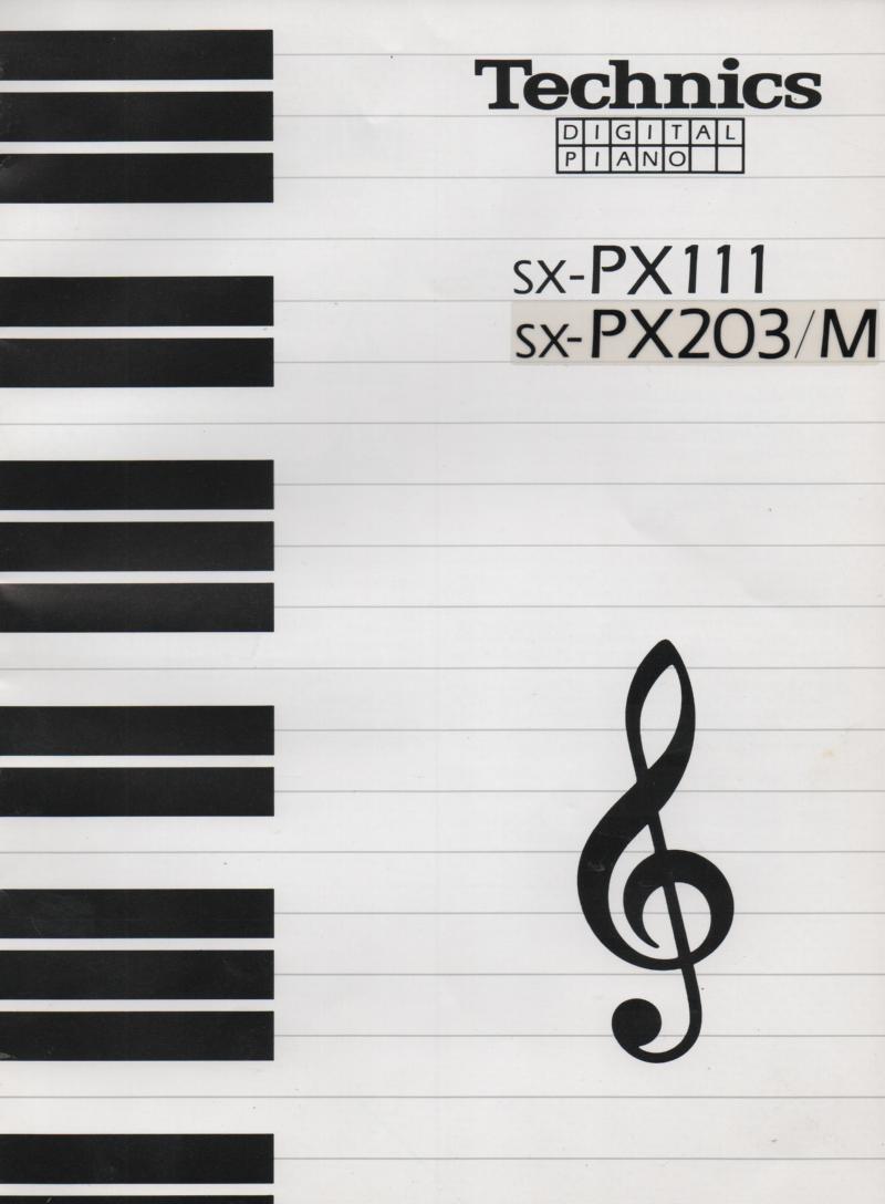 SX-PX111 Organ Keyboard Operating Instruction Manual
