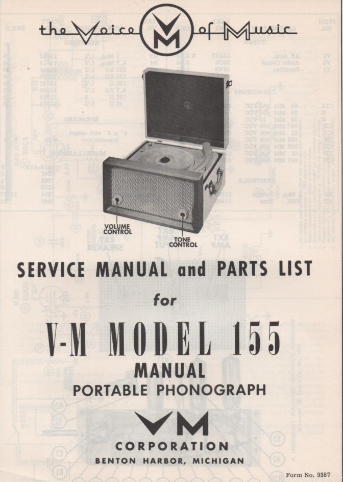 155 Portable Phonograph Service Manual