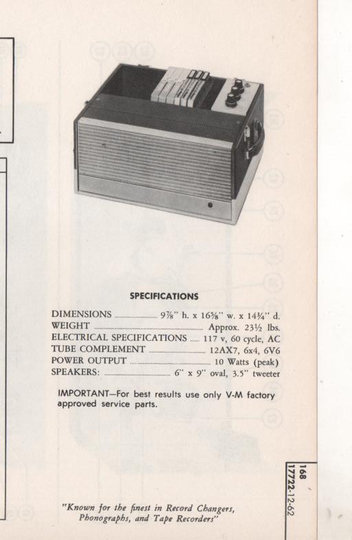 168 Amplifier Service Manual