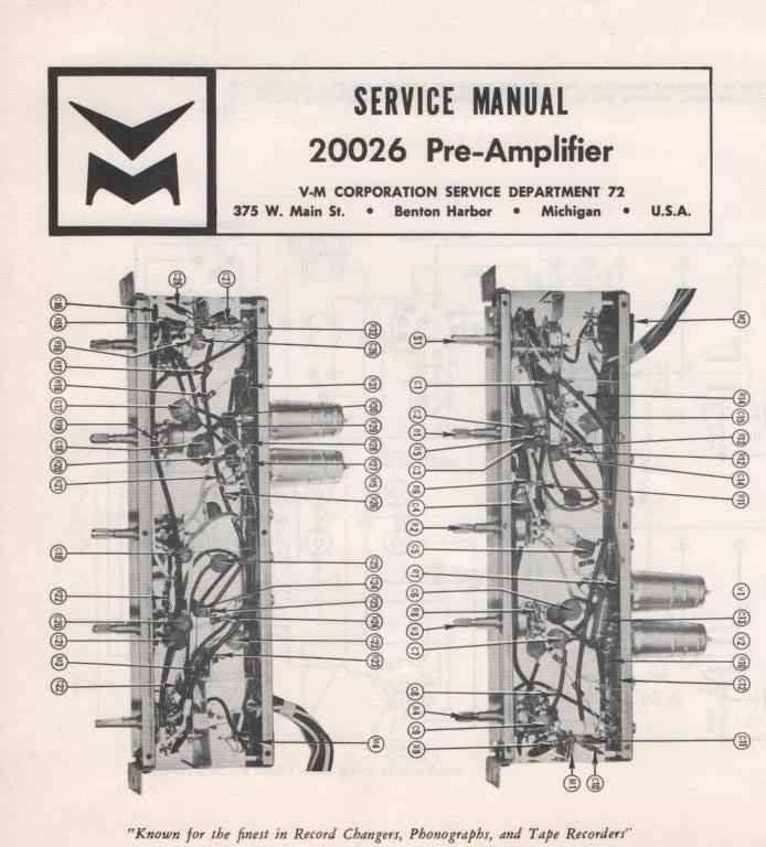 20026 Pre-Amplifier Service Manual