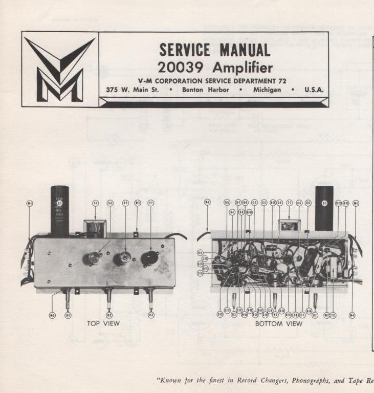 20039 Amplifier Service Manual