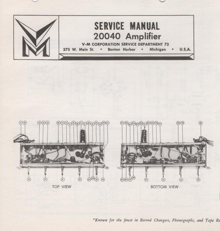 20040 Amplifier Service Manual