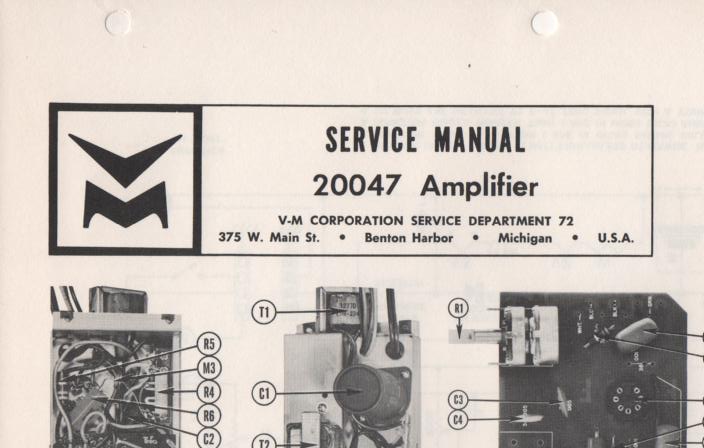 20047 Amplifier Service Manual
