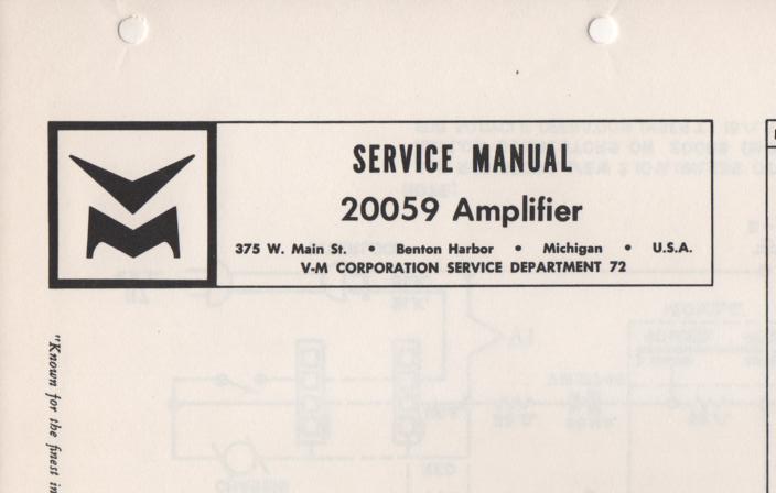 20059 Amplifier Service Manual