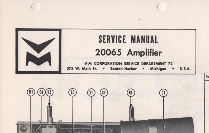 20065 Amplifier Service Manual