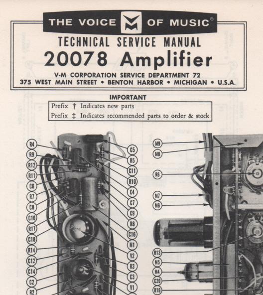 20078 Amplifier Service Manual