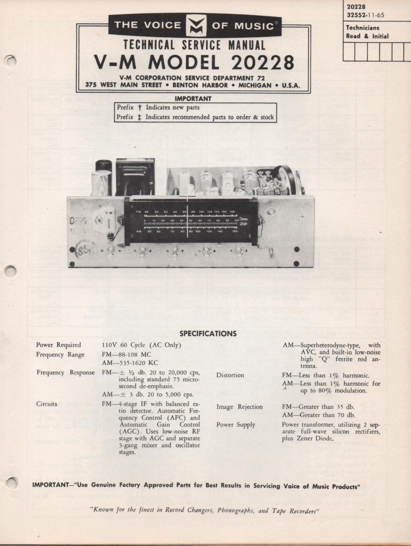 20228 Tuner Amplifier Service Manual