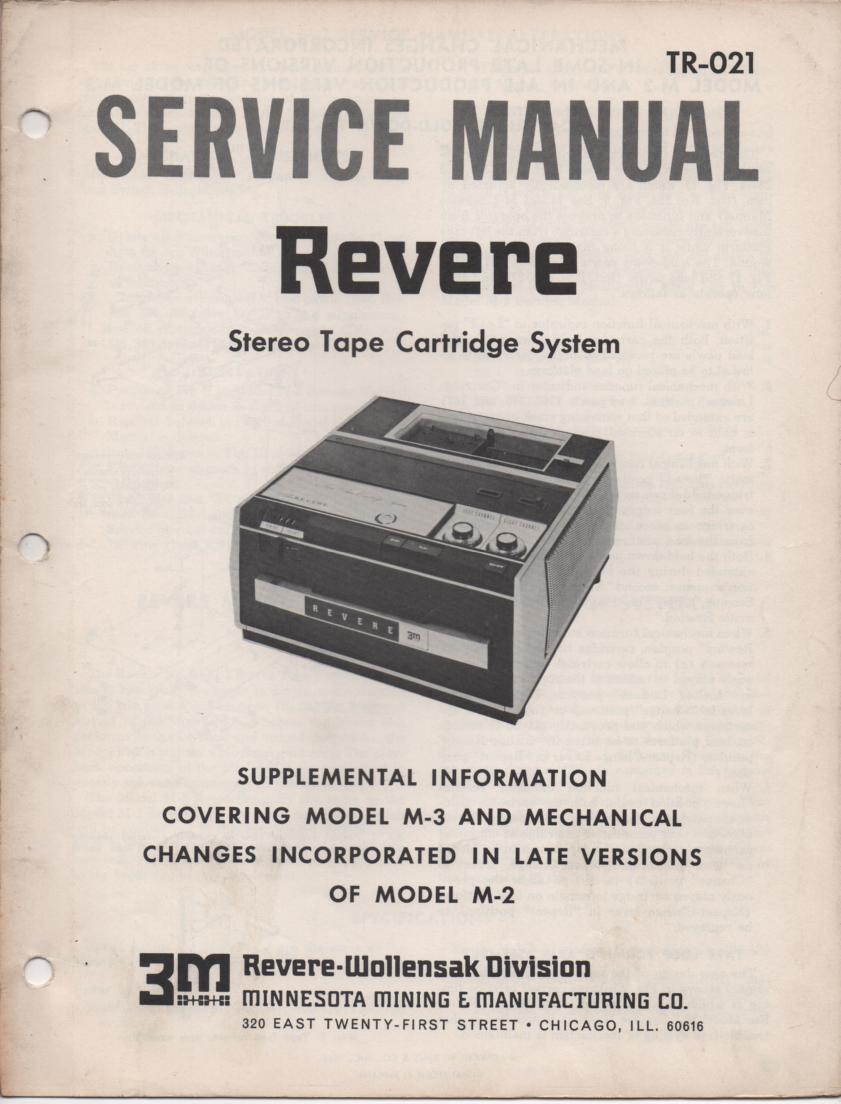 M-3 Tape Cartridge System Service Manual. Comes with M-2 manual and M-3 Supplement