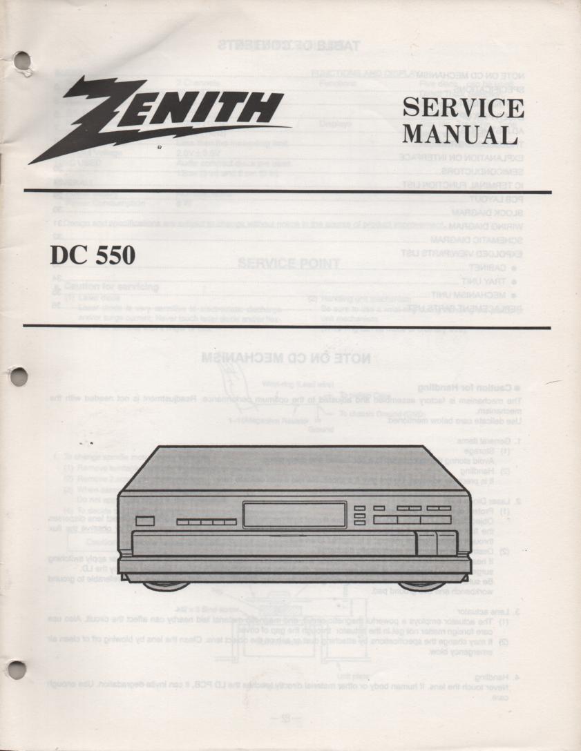 DC550 CD Player Service Manual
