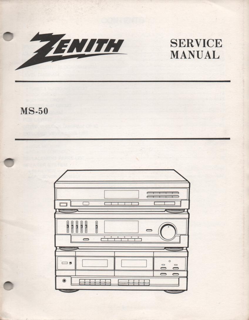 MS-50 Stereo System Service Manual