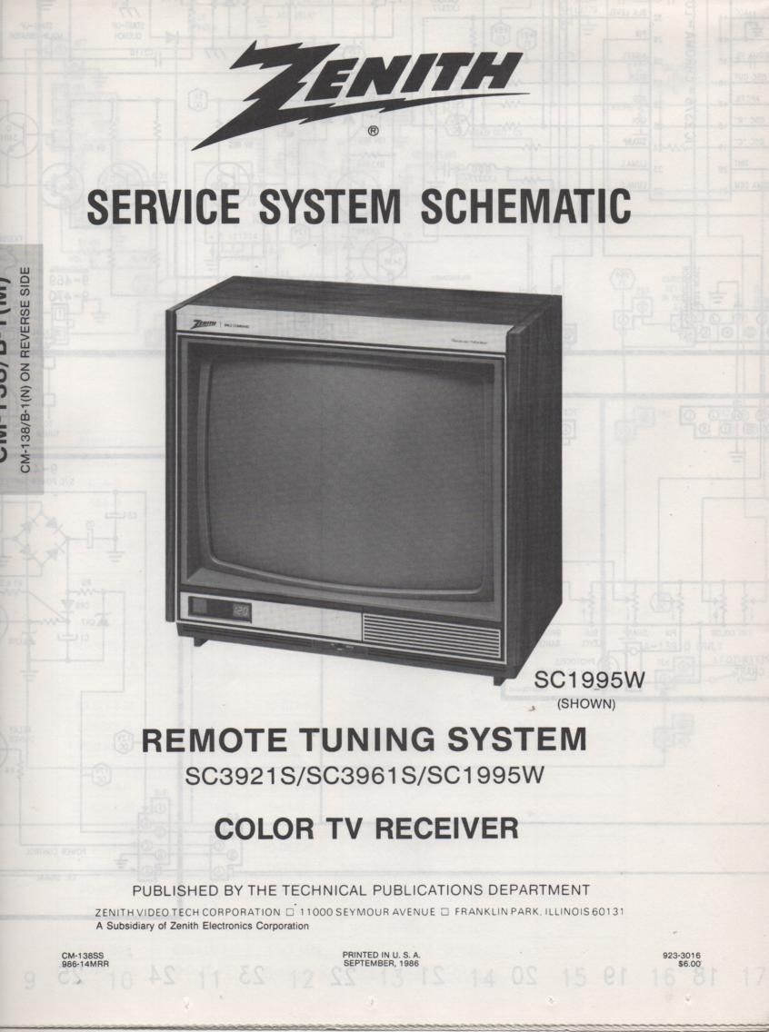 SC3961S TV Schematic ..  H1995W Manual