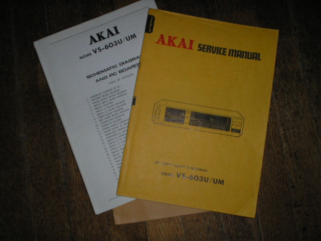 VS-603 VS-603UM VHS VCR Service Manual...  2 Manuals
