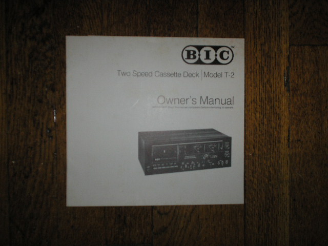 T-2 Cassette Deck Owners Manual