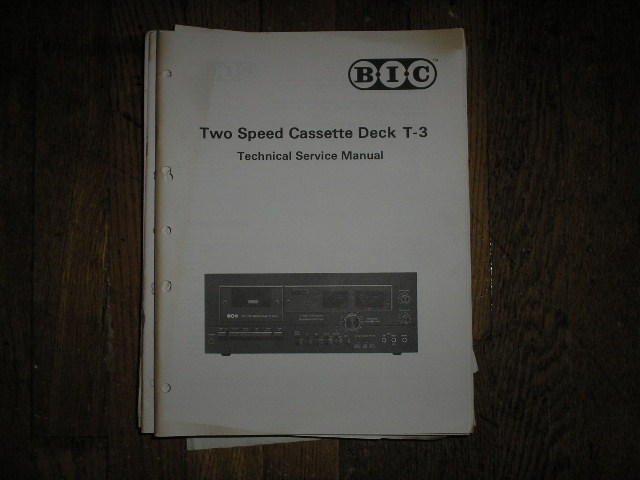 T-3 Cassette Deck Service Manual.